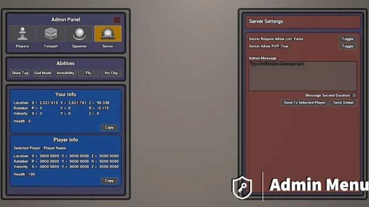 Admin Menu
