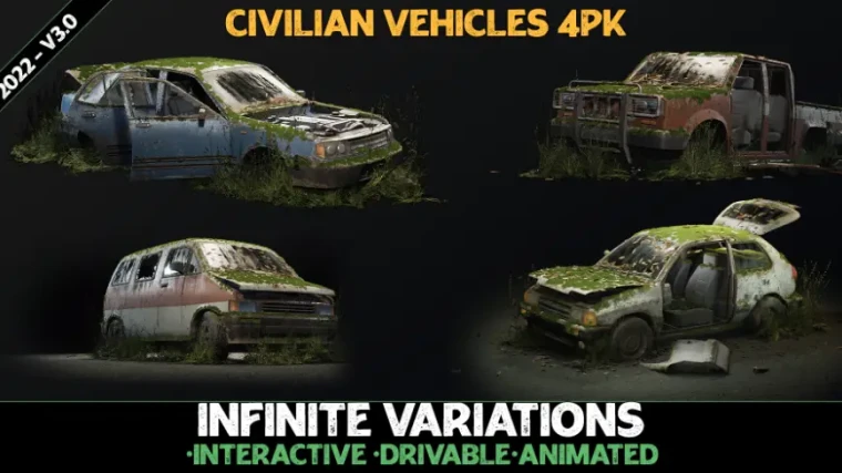Procedural Vehicles - Four Pack