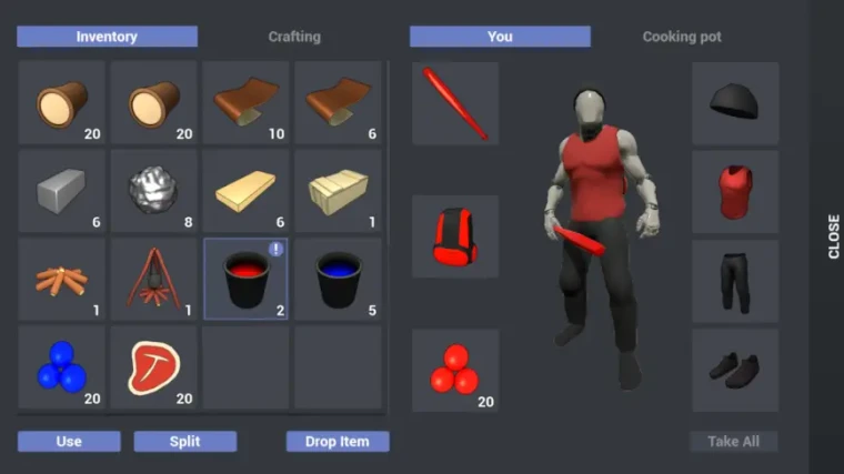 Touch Build and Inventory