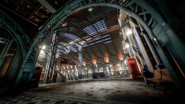 Victorian Train Station and Railroad Modular Set