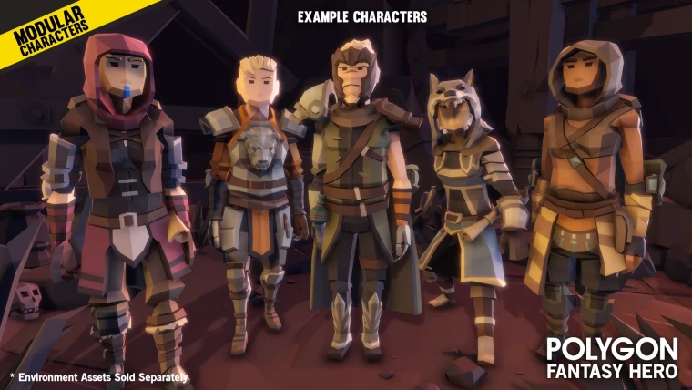 POLYGON - Modular Fantasy Hero Characters