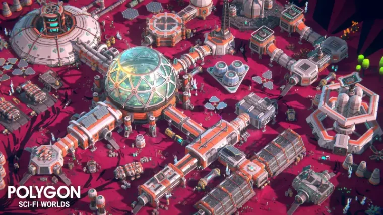 POLYGON - Sci-Fi Worlds - Low Poly Characters, Modular Environments, Vehicles