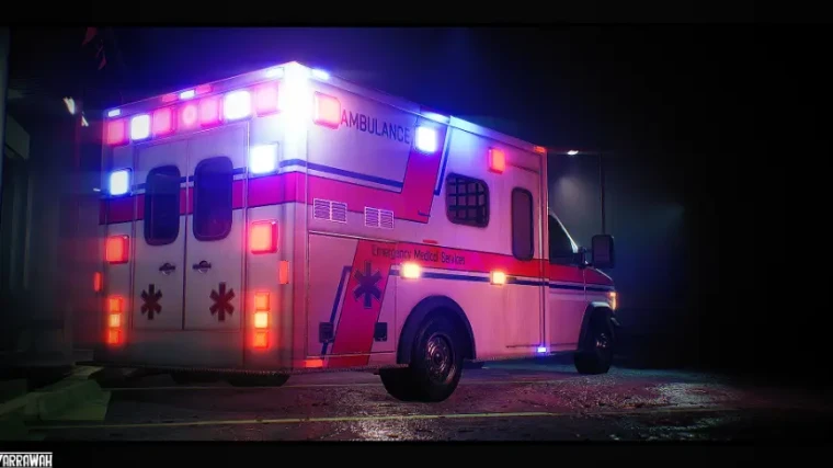 Ambulance - Premium - Drivable and Interactable