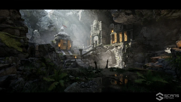 Ancient Temple Ruins - Mountains Environment