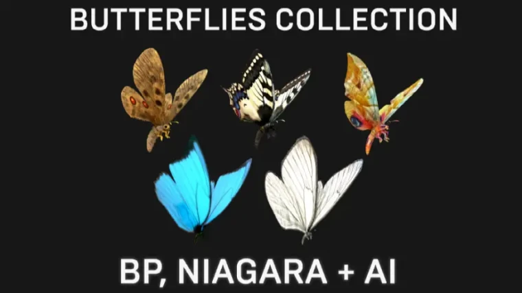 Butterflies Collection (BP, Niagara + AI)