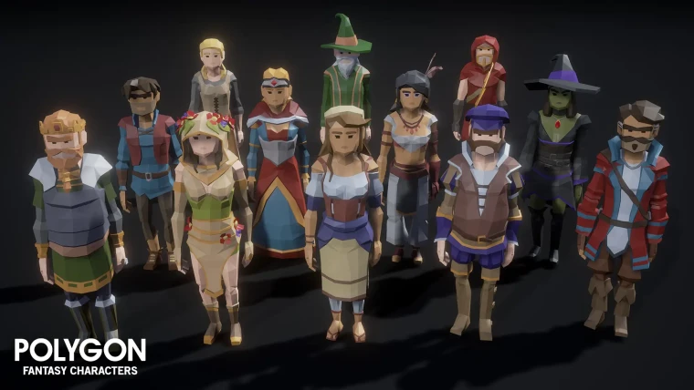POLYGON Fantasy Characters