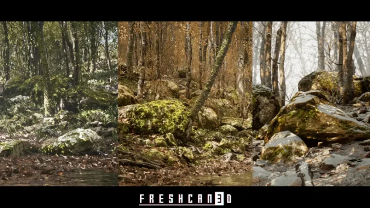 Procedural Oak Forest (Winter Forest, Spring Forest, Autumn Forest)
