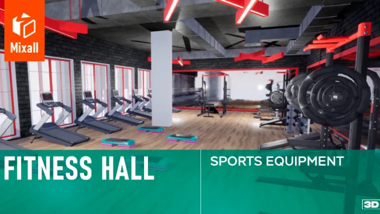 Fitness hall - sports equipment