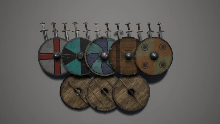 Modular Viking Shields and Swords
