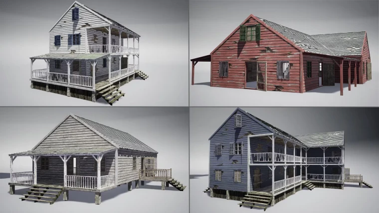 Wooden houses Wooden houses