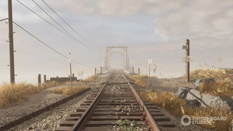 Coastal Wetland & Railroad Bridge