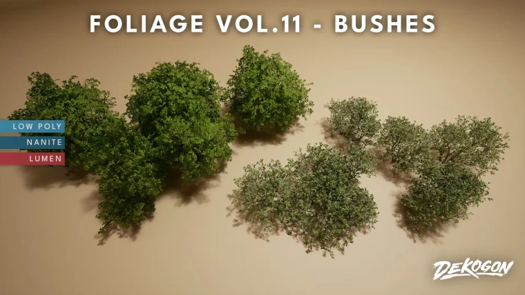 Foliage VOL.11 - Bushes (Nanite and Low Poly)