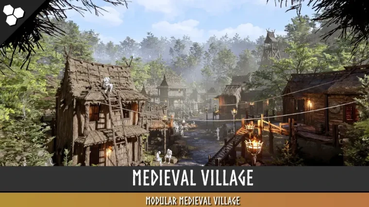 Modular Medieval Village (Village, Medieval Village, Bandit village, Town)