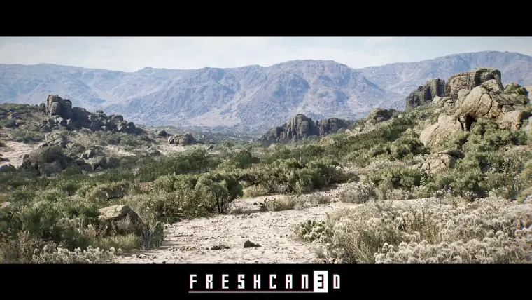 Shrubland Landscape Environment ( Arid Landscape, Plain Landscape )