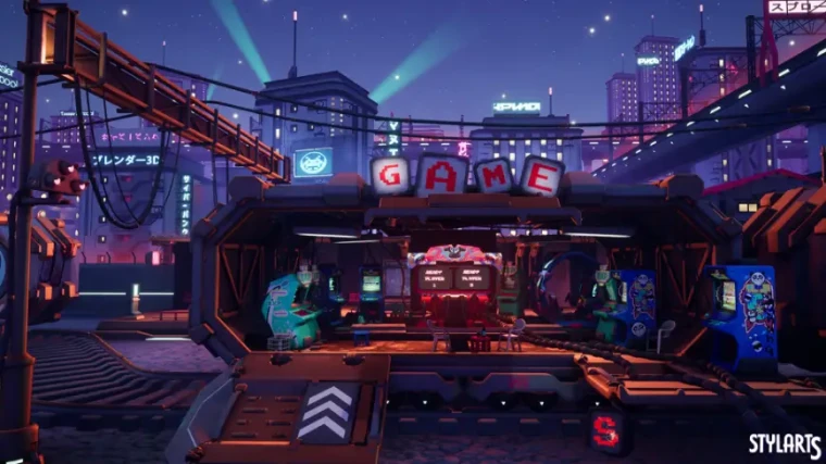 Stylized Cyberpunk Arcade Environment ( Cyberpunk , Stylized , Stylised )