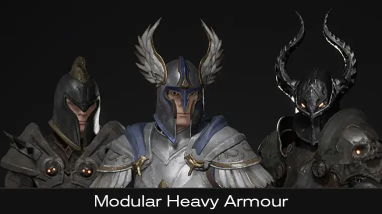 Modular Heavy Armour - Dark Warrior Fantasy - Metahuman