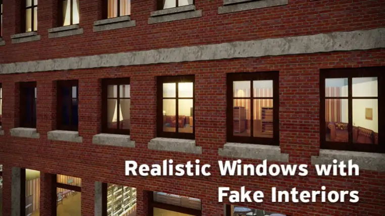 Realistic Windows with Fake interiors