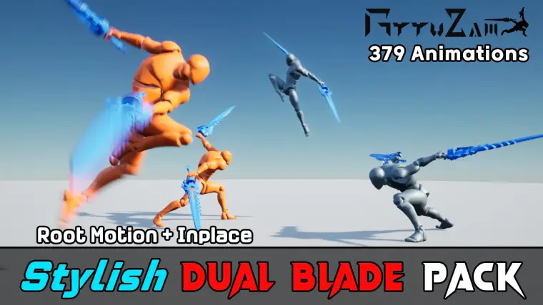 Stylish Dual Blade Pack Action RPG & TPS & TopDown Game.