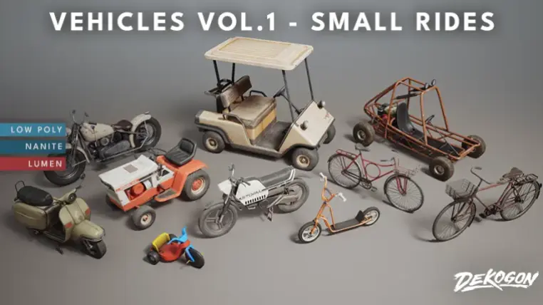 Vehicles VOL.1 - Small Rides (Nanite and Low Poly)