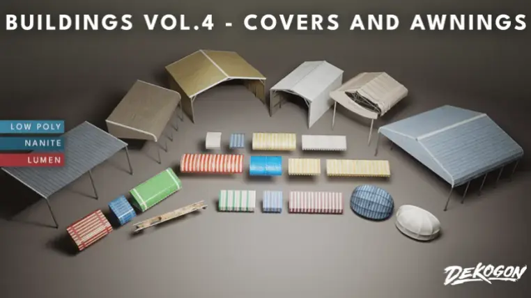Buildings VOL.5 - Covers and Awnings (Nanite and Low Poly)