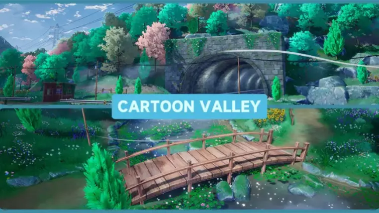 Cartoon Stylized Valley Environment