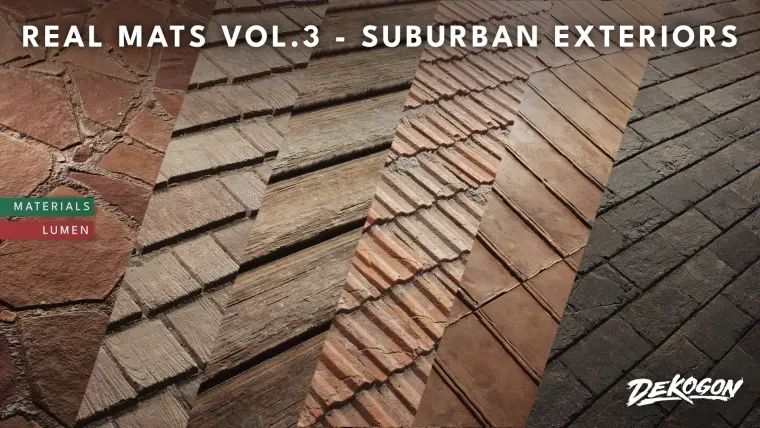 Realistic Materials VOL.3 - Suburban Exteriors (50 Materials)
