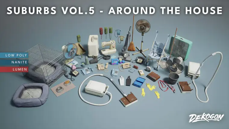 Suburbs VOL.5 - Around the House Retro (Nanite and Low Poly)
