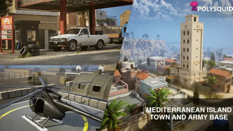 Mediterranean Island Town and Army base