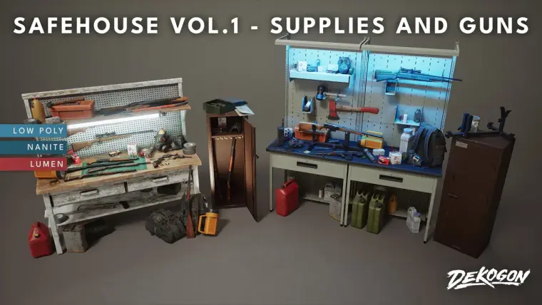 Safe House VOL.1 - Supplies and Guns (Nanite and Low Poly)