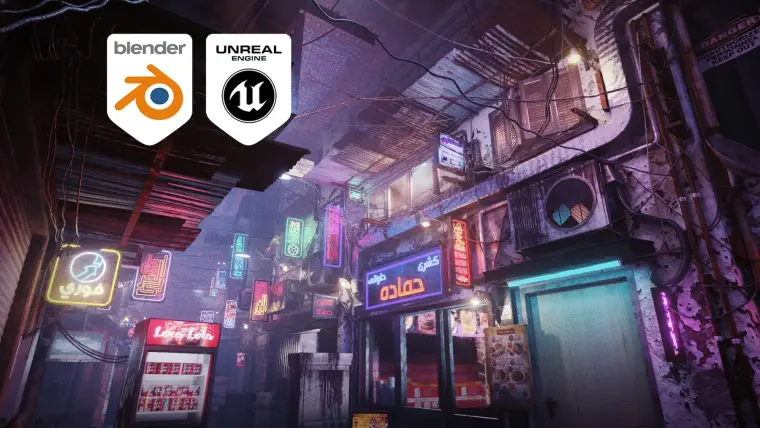 Cairo Streets - Day and Night - Animated Neon Signs - Egyptian Cyberpunk