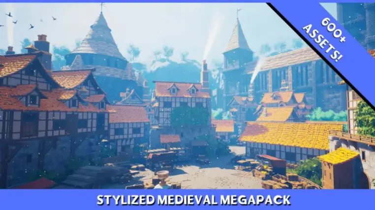 Fantasy Medieval Kingdom (Stylized Castle, Town, Village, Dungeon, Kingdom)