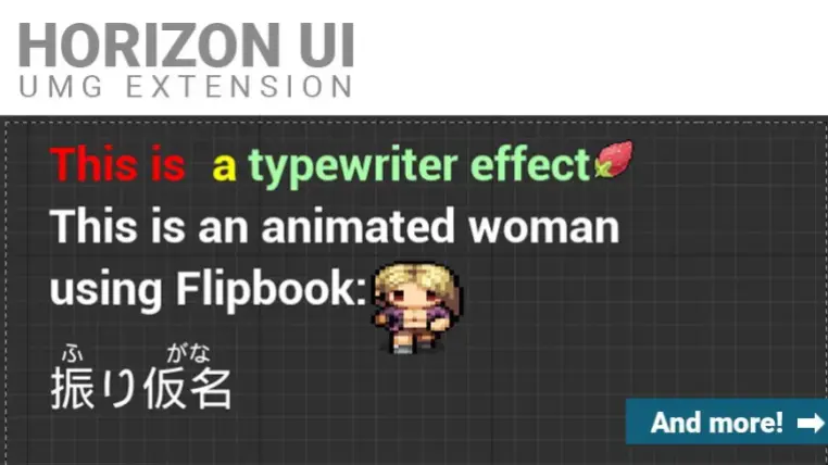 Horizon UI Plugin (DialogueMsgTextBlock and Flipbook)