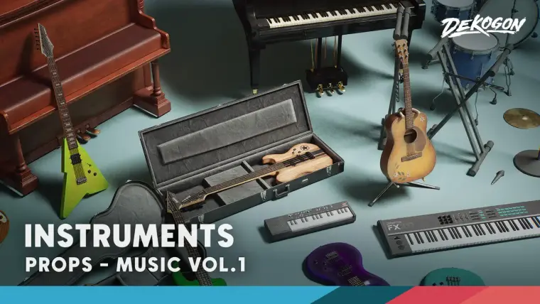 Musical Instruments VOL.1 (Nanite and Low Poly)