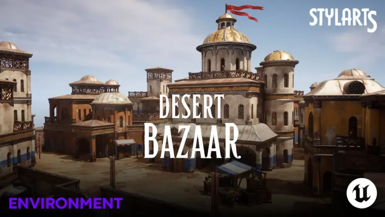 Stylized Desert Bazaar - UE5 ( Desert , Bazaar , Desert )