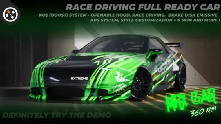 RACE CAR MZDRX7 (DRIVABLE)
