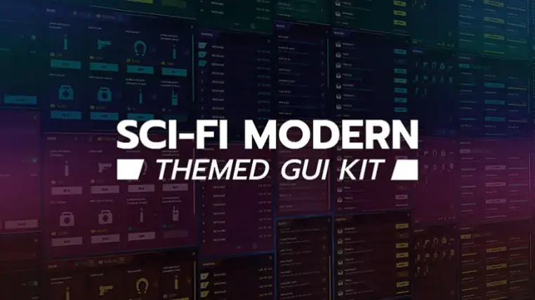 Scifi / Modern flat themed GUI / UI kit - 6 themes + PSD, AI sources Scifi / Modern flat themed GUI / UI kit - 6 themes + PSD, AI sources