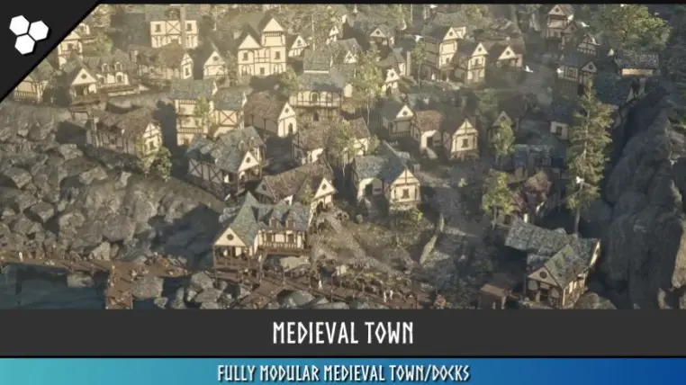Modular Medieval Town, Docks (Medieval Town, Medieval Village, Town, Village)