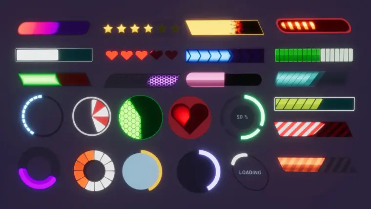 SDF Robo Progress Bars