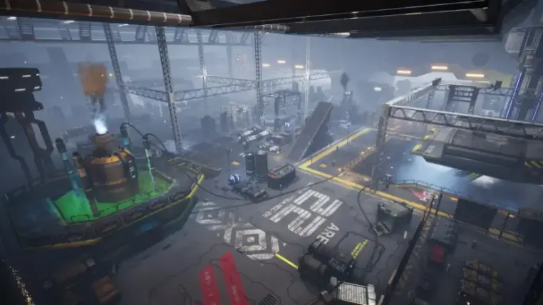 Modular Sci-fi Hangar Area Environment