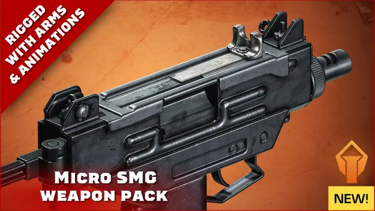 Animated Micro SMG FPS Gun Pack