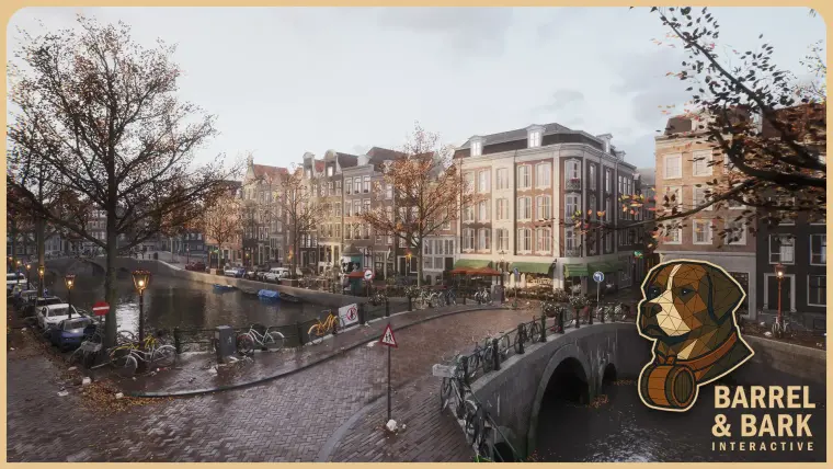Modular Amsterdam City Street (Amsterdam Canale with Cafe )