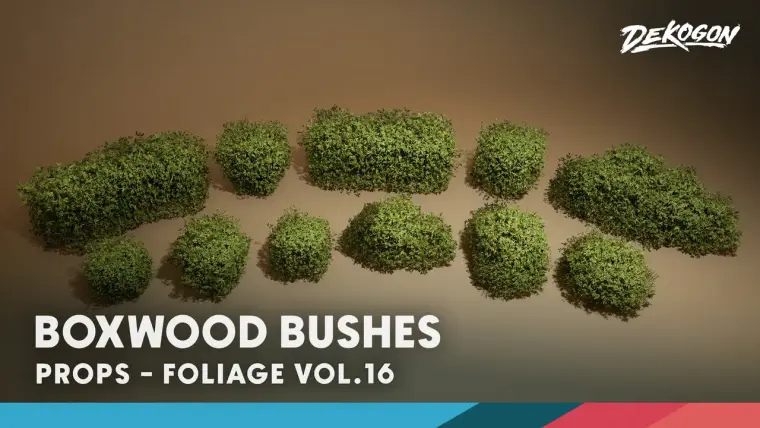 Foliage VOL.16 - Boxwood Bushes (Nanite & Low Poly) Foliage VOL.16 - Boxwood Bushes (Nanite & Low Poly)