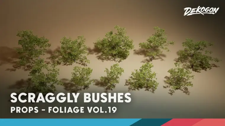 Foliage VOL.19 - Scraggly Bushes (Nanite and Low Poly) Foliage VOL.19 - Scraggly Bushes (Nanite and Low Poly)