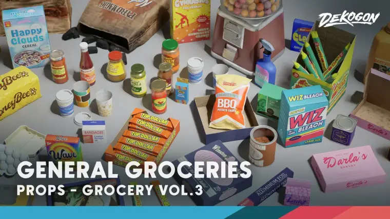 Grocery VOL.3 - General Goods (Nanite and Low Poly) Grocery VOL.3 - General Goods (Nanite and Low Poly)