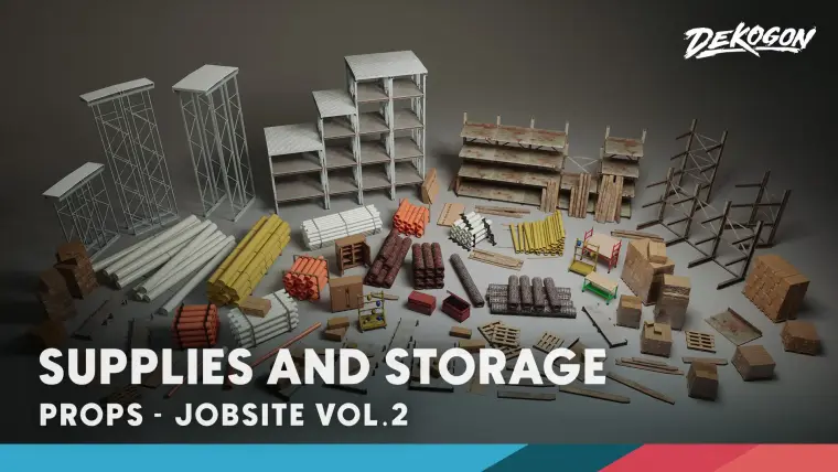 Jobsite VOL.2 - Modular Storage and Supplies (Nanite & Low Poly) Jobsite VOL.2 - Modular Storage and Supplies (Nanite & Low Poly)