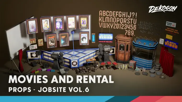Jobsite VOL.6 - Movies & Rental (Nanite & Low Poly) Jobsite VOL.6 - Movies & Rental (Nanite & Low Poly)