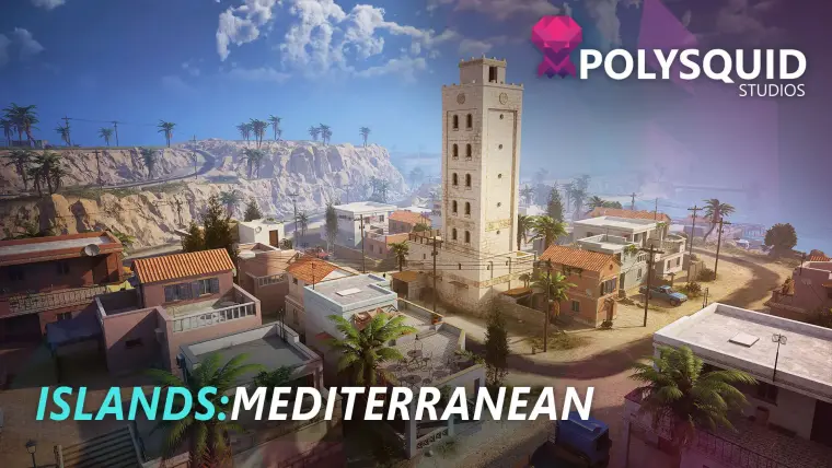 Mediterranean Island Town and Army base Mediterranean Island Town and Army base