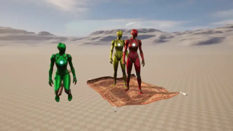 Multiplayer Flying Carpet/Broom with Follow AI