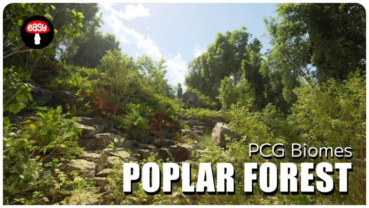 PCG Biome: Forest Poplar (Interactive Foliage, Trees, Wind System, Nature) PCG Biome: Forest Poplar (Interactive Foliage, Trees, Wind System, Nature)