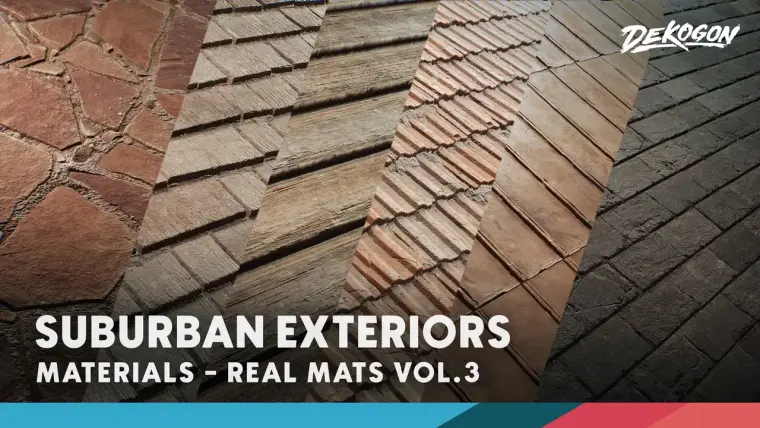 Realistic Materials VOL.3 - Suburban Exteriors (50 Materials) Realistic Materials VOL.3 - Suburban Exteriors (50 Materials)